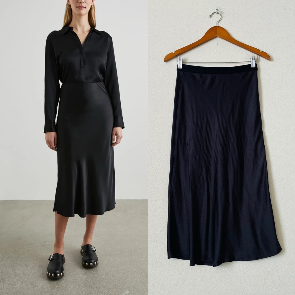 Rails Black Midi Slip Skirt